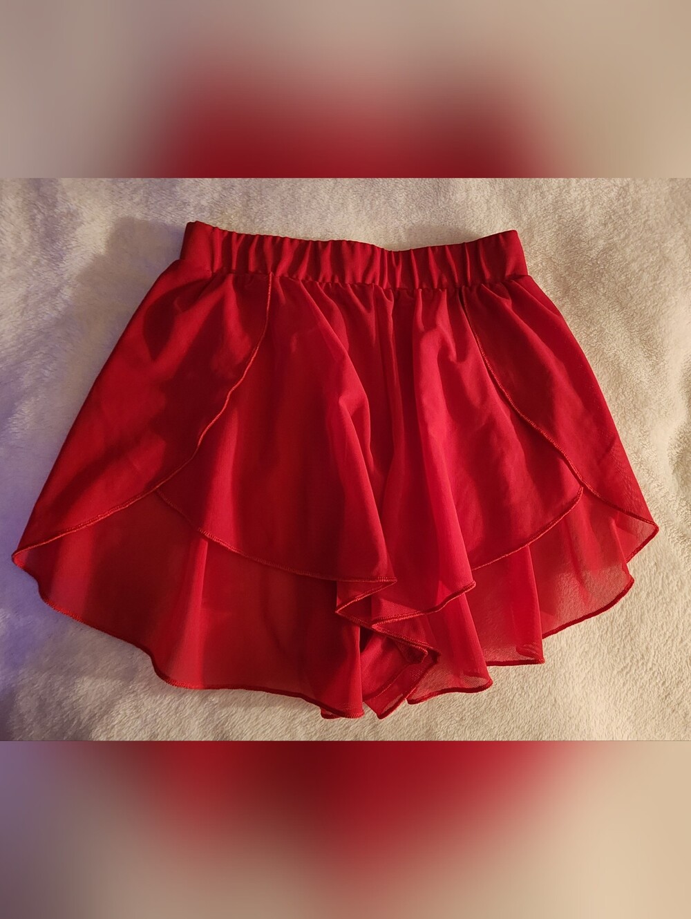 Tiger Friday Red Mesh Petal Shorts - Adult XS (Runs Very Small)
